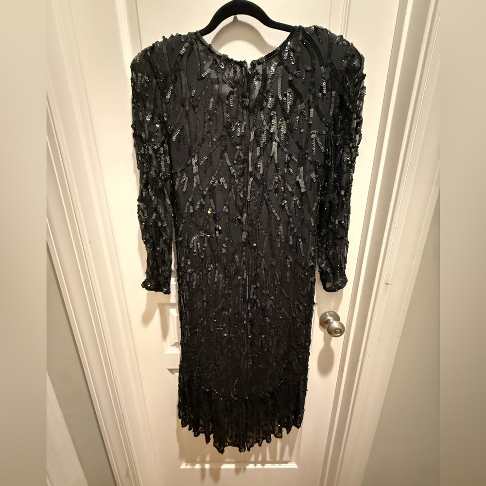 VINTAGE O.R Silk Fashions Formal Dress size L ( 100%silk ) - Picture 5 of 14